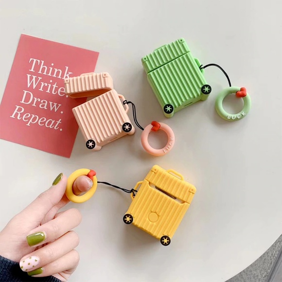 💗NEW Cute Apple AirPods Silicone Suitcase - Picture 4 of 6